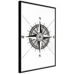 Paris Prix Affiche Murale Encadrée  Rose of the Winds. Coloris disponibles : Noir, Jaune