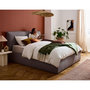 Voir la diapositive 4 : BEST MOBILIER Pola - lit coffre - 140x190 cm - sommier inclus - en tissu
