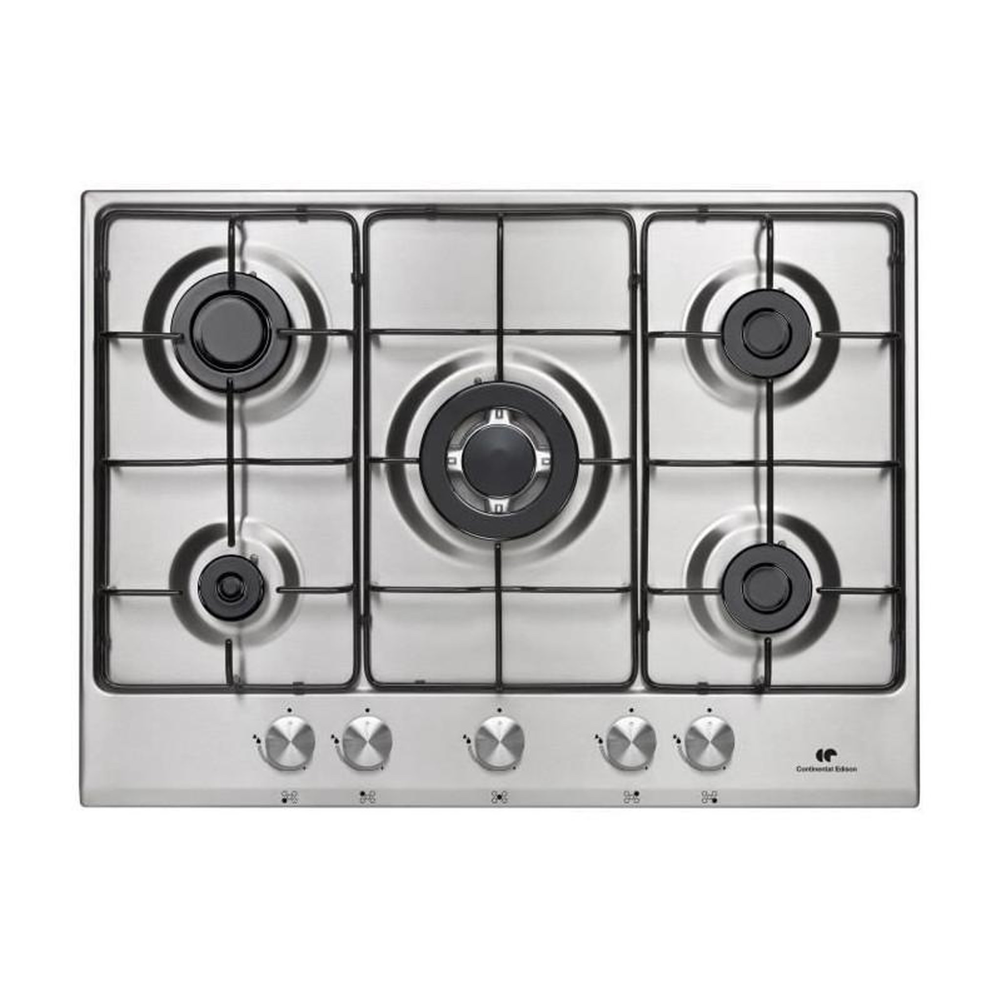 CONTINENTAL EDISON Table gaz 5 foyers dont 1 triple couronne inox – Continental Edison