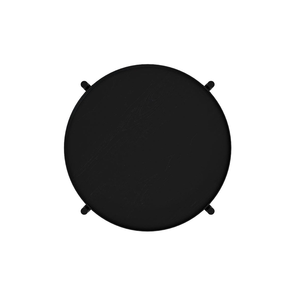 Rendez vous déco Table basse en cannage et bois de mindi noir D49 cm-Lukut