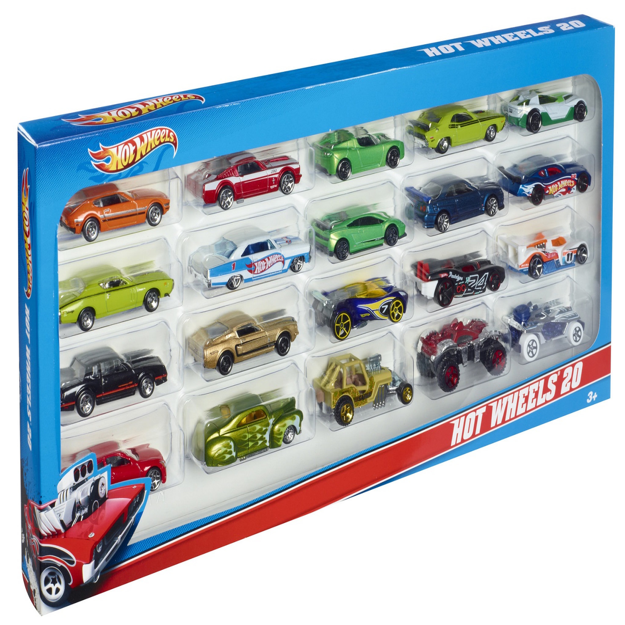 Voir la diapositive 3 : MATTEL Coffret de 20 véhicules Hot Wheels 