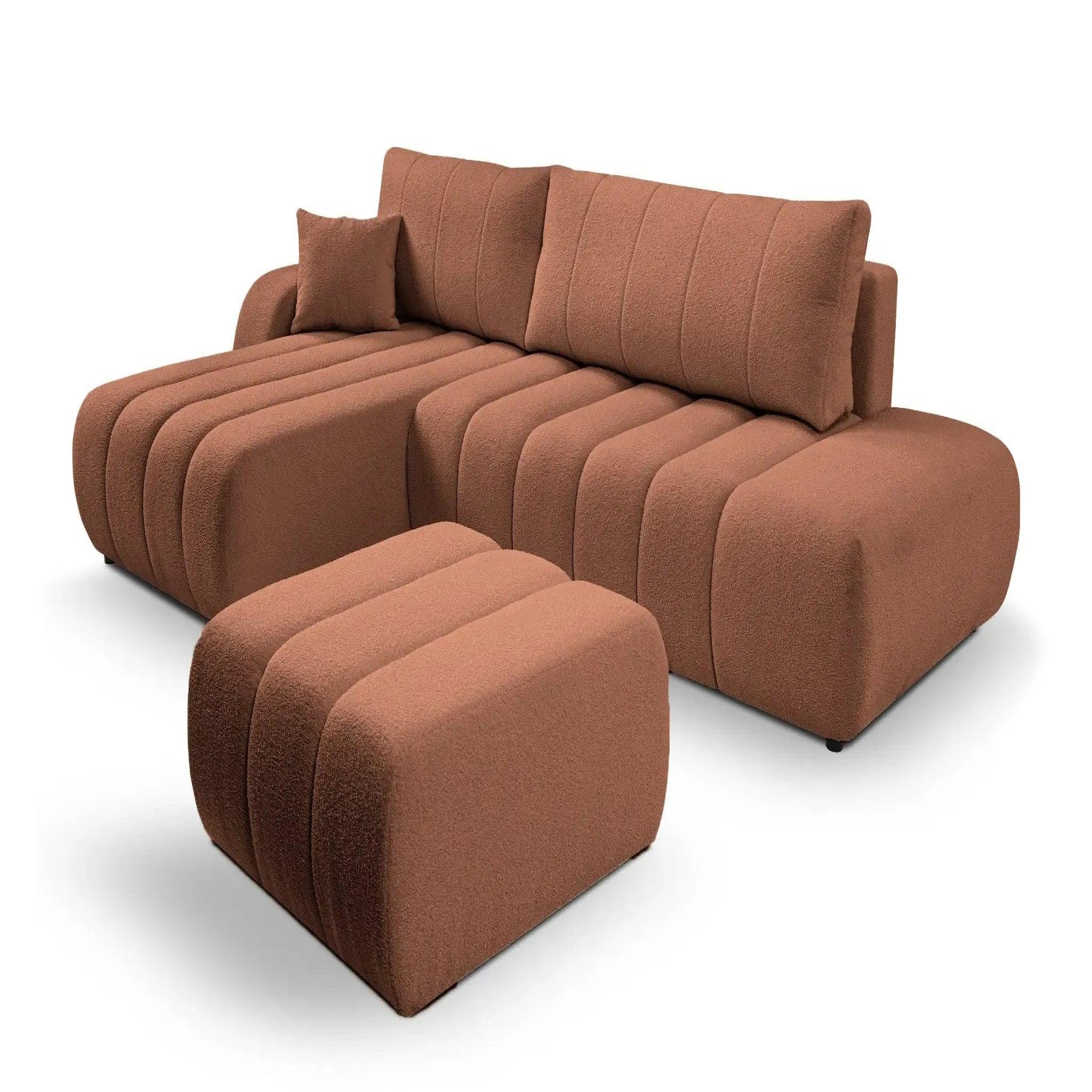 Voir la diapositive 6 : CASANOVA PARIS Celeste - pouf tissu bouclette