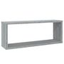 Voir la diapositive 3 : VIDAXL Etageres murales cube 2 pcs Sonoma gris 60x15x23 cm Bois