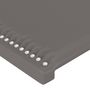 Voir la diapositive 5 : VIDAXL Tete de lit a LED Gris 83x16x118/128 cm Similicuir
