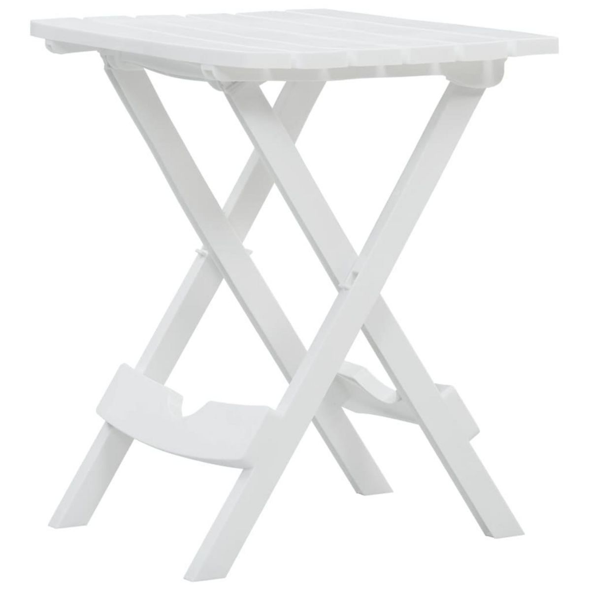 VIDAXL Table pliable de jardin 45,5x38,5x50 cm Blanc
