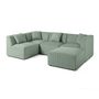 Voir la diapositive 2 : LISA DESIGN Nova - canapé modulable d'angle gauche - 5 places - avec pouf d'appoint - en velours