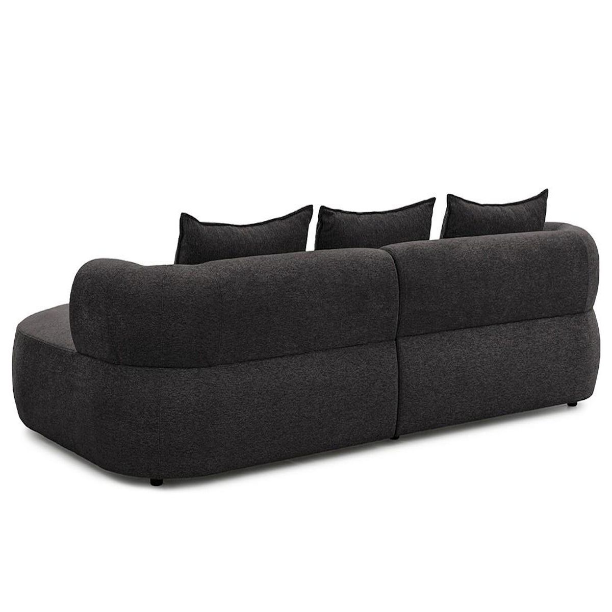 LISA DESIGN Angela - canapé d'angle droit 4 places en velours texturé