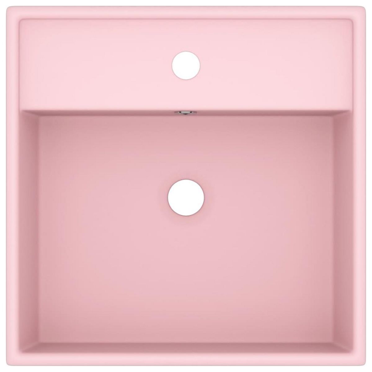 VIDAXL Lavabo carre de luxe a trop-plein Rose mat 41x41 cm Ceramique