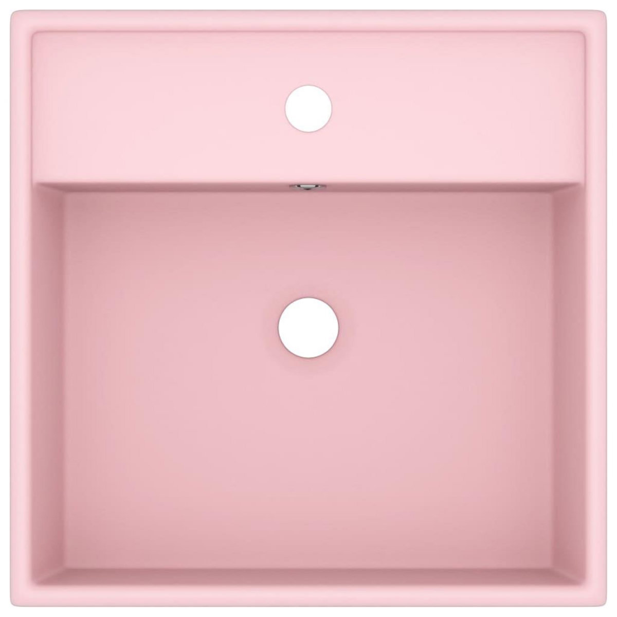 VIDAXL Lavabo carre de luxe a trop-plein Rose mat 41x41 cm Ceramique