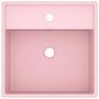 Voir la diapositive 3 : VIDAXL Lavabo carre de luxe a trop-plein Rose mat 41x41 cm Ceramique