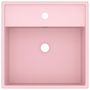 Voir la diapositive 3 : VIDAXL Lavabo carre de luxe a trop-plein Rose mat 41x41 cm Ceramique