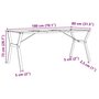 Voir la diapositive 6 : VIDAXL Pieds de table a manger cadre en Y 180x80x73 cm acier