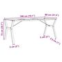 Voir la diapositive 6 : VIDAXL Pieds de table a manger cadre en Y 180x80x73 cm acier