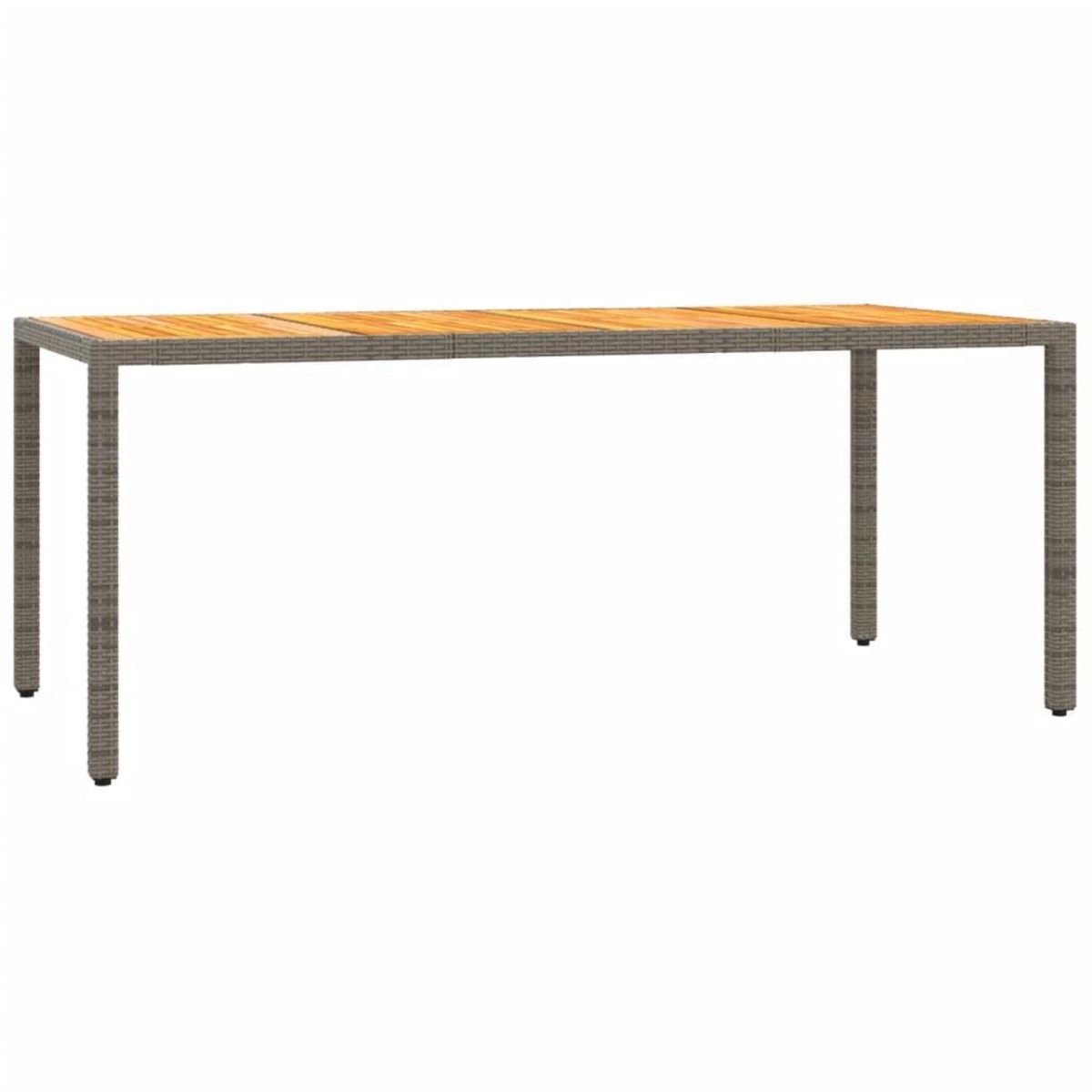 VIDAXL Ensemble a manger de jardin et coussins 7 pcs gris rotin