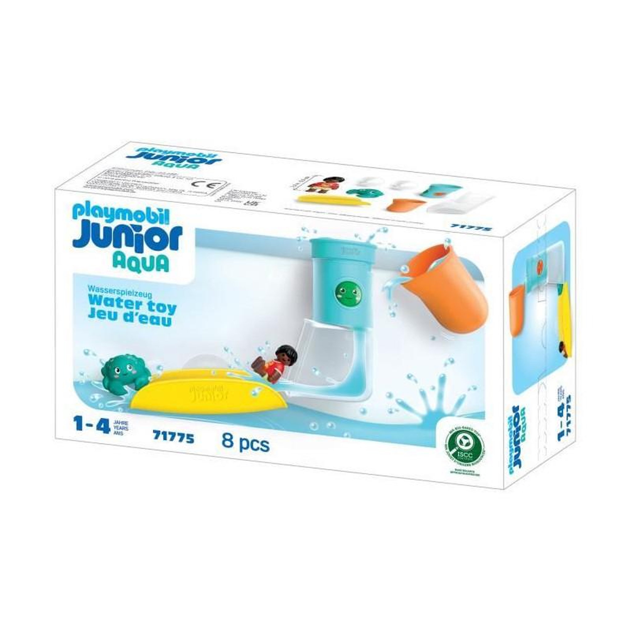 Voir la diapositive 4 : PLAYMOBIL Playmobil 71775 Toboggan avec réservoir d'eau , Playmobil junior aqua & tinti, 8 pieces, Des 12 mois