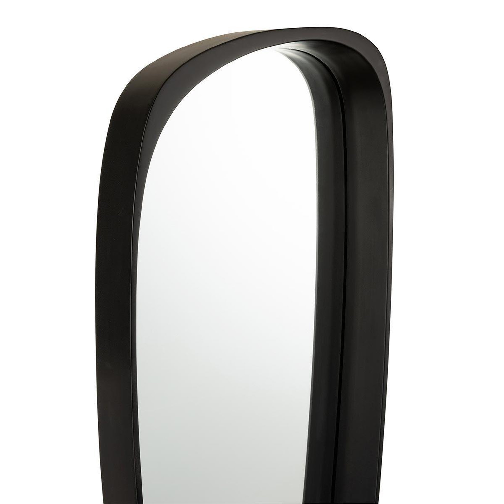 Voir la diapositive 2 : J-LINE Miroir Mural en Verre Design  Giles  89cm Noir