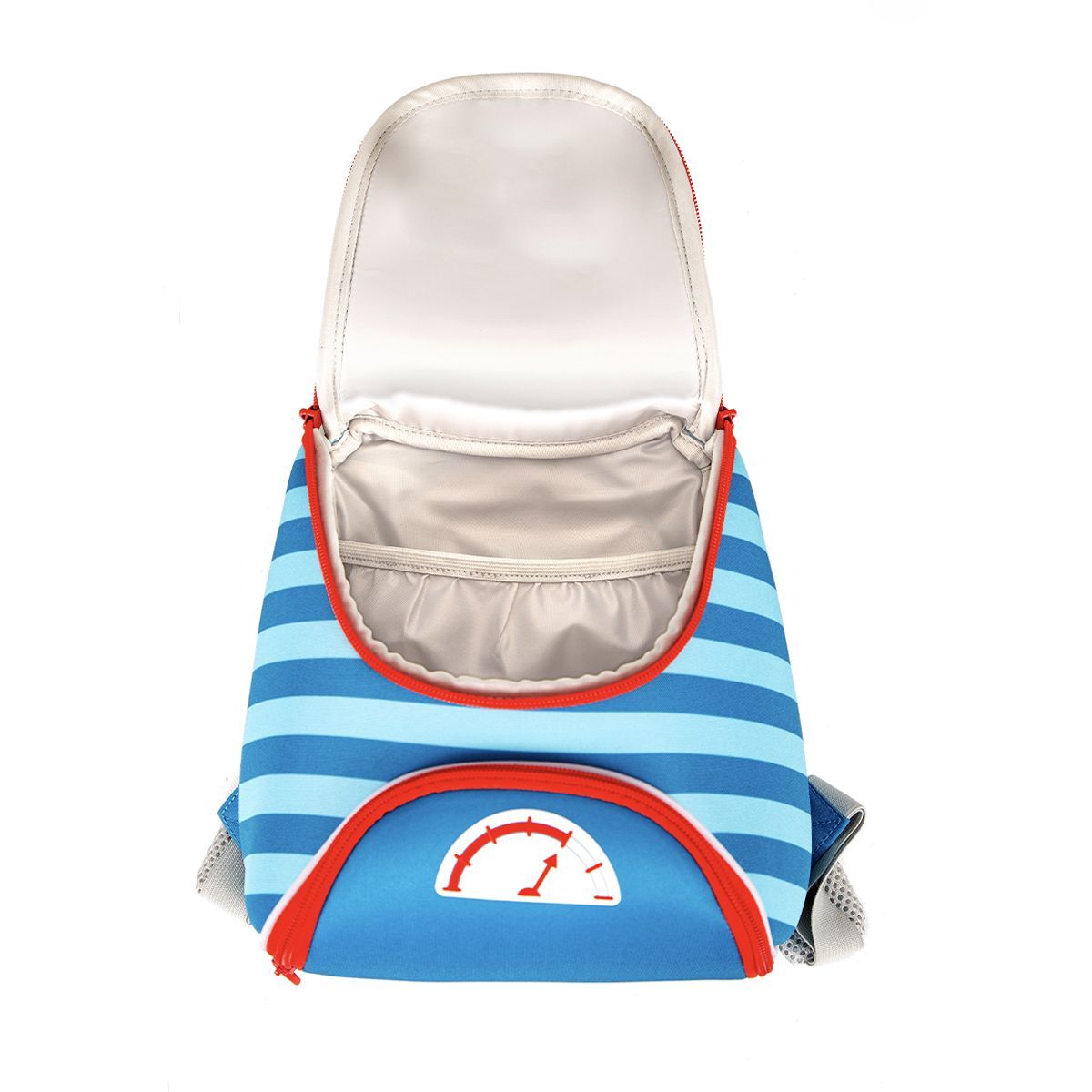 AUCHAN Sac maternelle bleu à rayures imprimé ROBOT