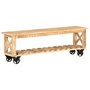 Voir la diapositive 1 : VIDAXL Meuble TV 130x30x42 cm Bois de manguier brut