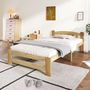 Voir la diapositive 5 : MERAX Lit simple 90x200cm bois coloris naturel