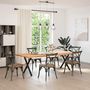 Voir la diapositive 2 : VIDAXL Pieds de table a manger forme de X 2 pcs noir 80x(72-73) cm