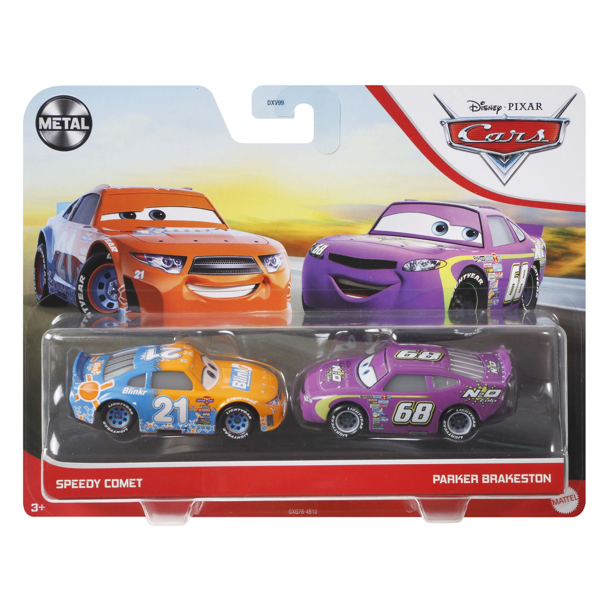 MATTEL Mattel Pack de 2 véhicules - Cars - Speedy Comet et Parker Brakeston