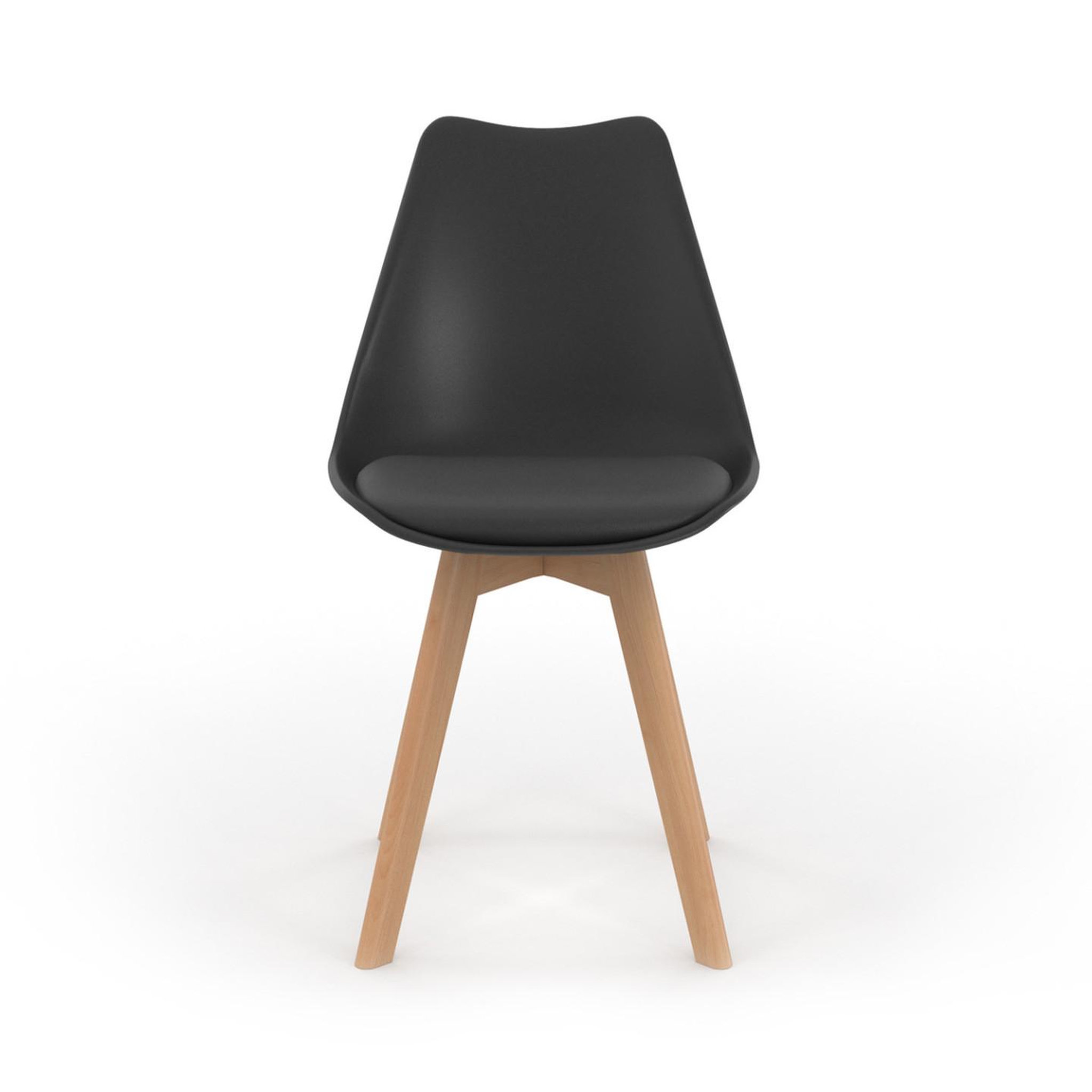 Voir la diapositive 3 : ID MARKET Lot de 6 chaises scandinaves sara noires pour salle à manger