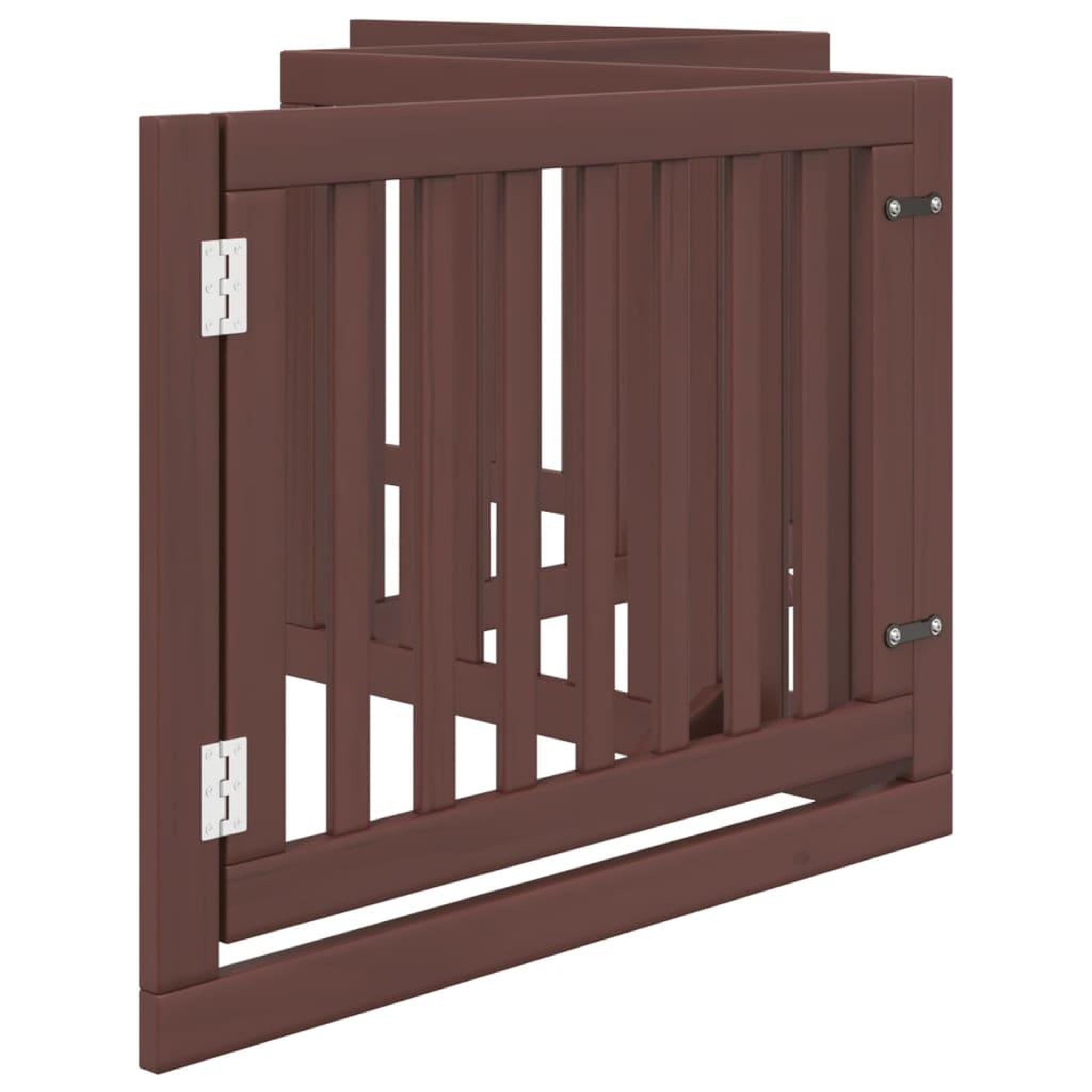 Voir la diapositive 5 : VIDAXL Barriere pour chiens avec porte 4 panneaux bois de peuplier