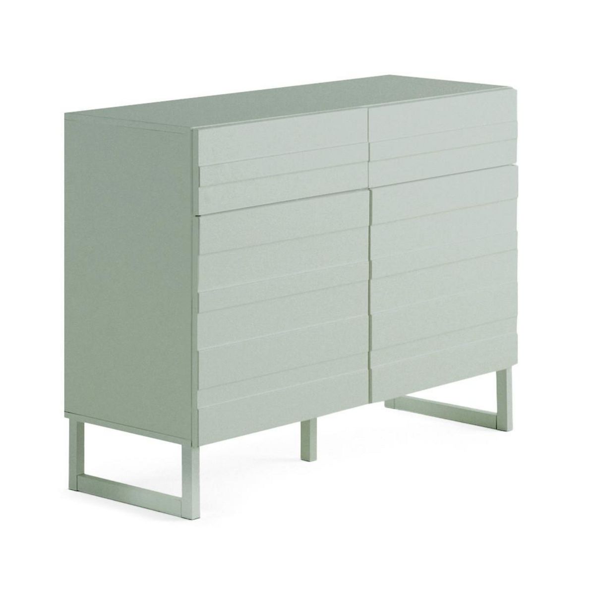 BEST MOBILIER Sofia - buffet bas - vert sauge mat - 110 cm
