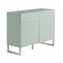 Voir la diapositive 2 : BEST MOBILIER Sofia - buffet bas - vert sauge mat - 110 cm