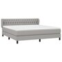 Voir la diapositive 3 : VIDAXL Sommier a lattes de lit avec matelas Gris clair 180x200cm Tissu