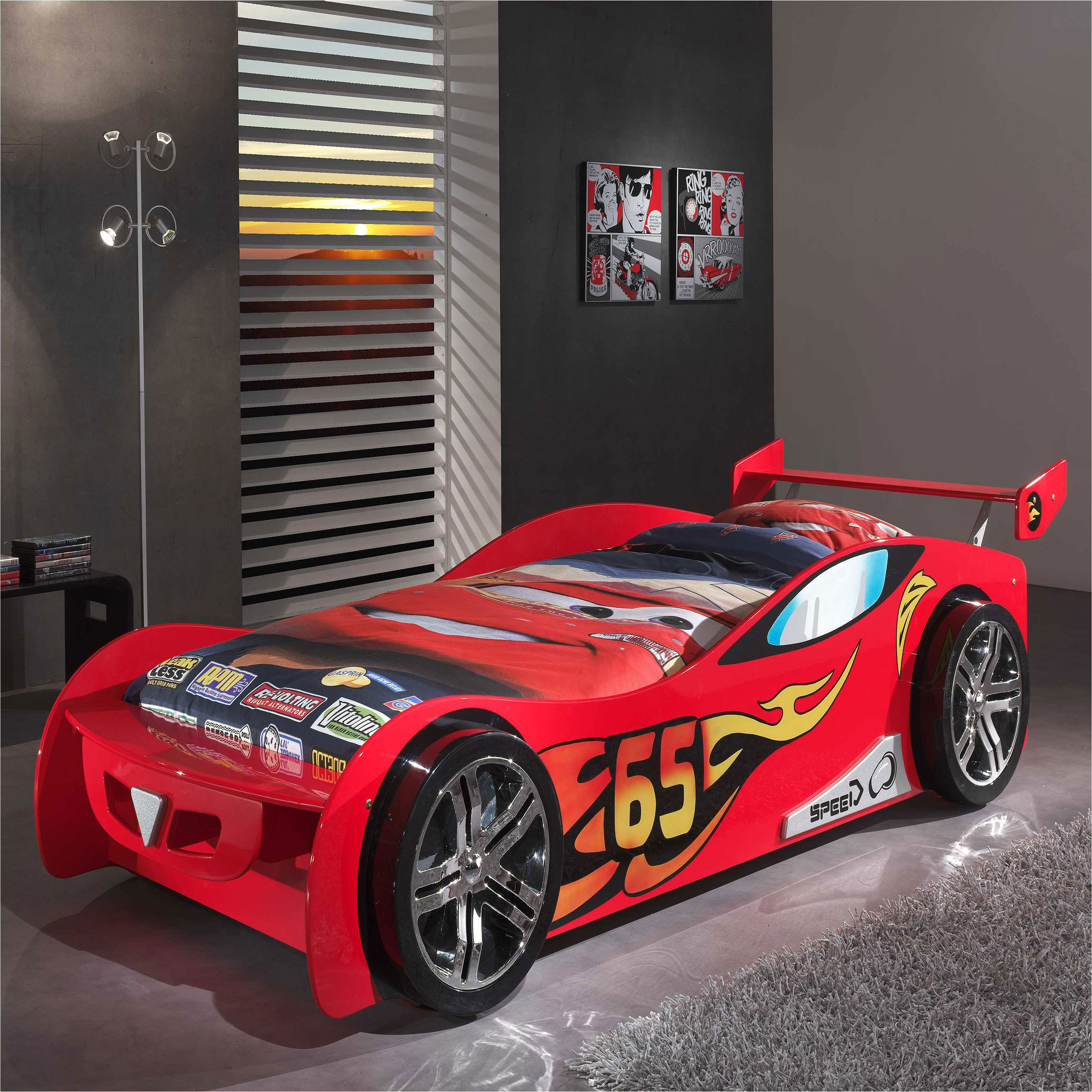 Voir la diapositive 2 : Lit voiture enfant NIGHT DRIVE 90 x 200 cm