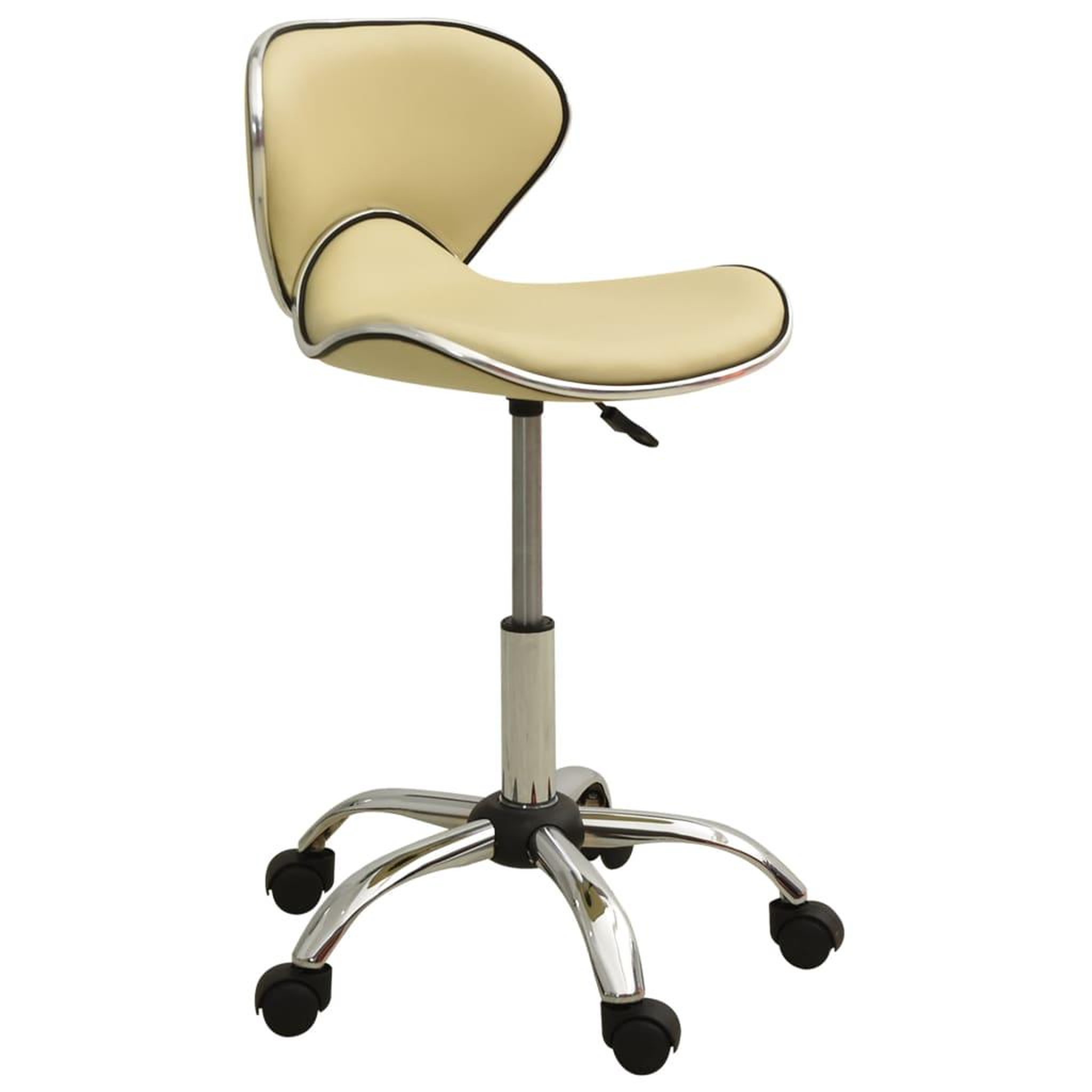 VIDAXL Chaise de bureau Creme Similicuir