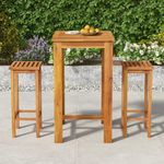 VIDAXL Ensemble de bar de jardin 3 pcs bois d'acacia solide