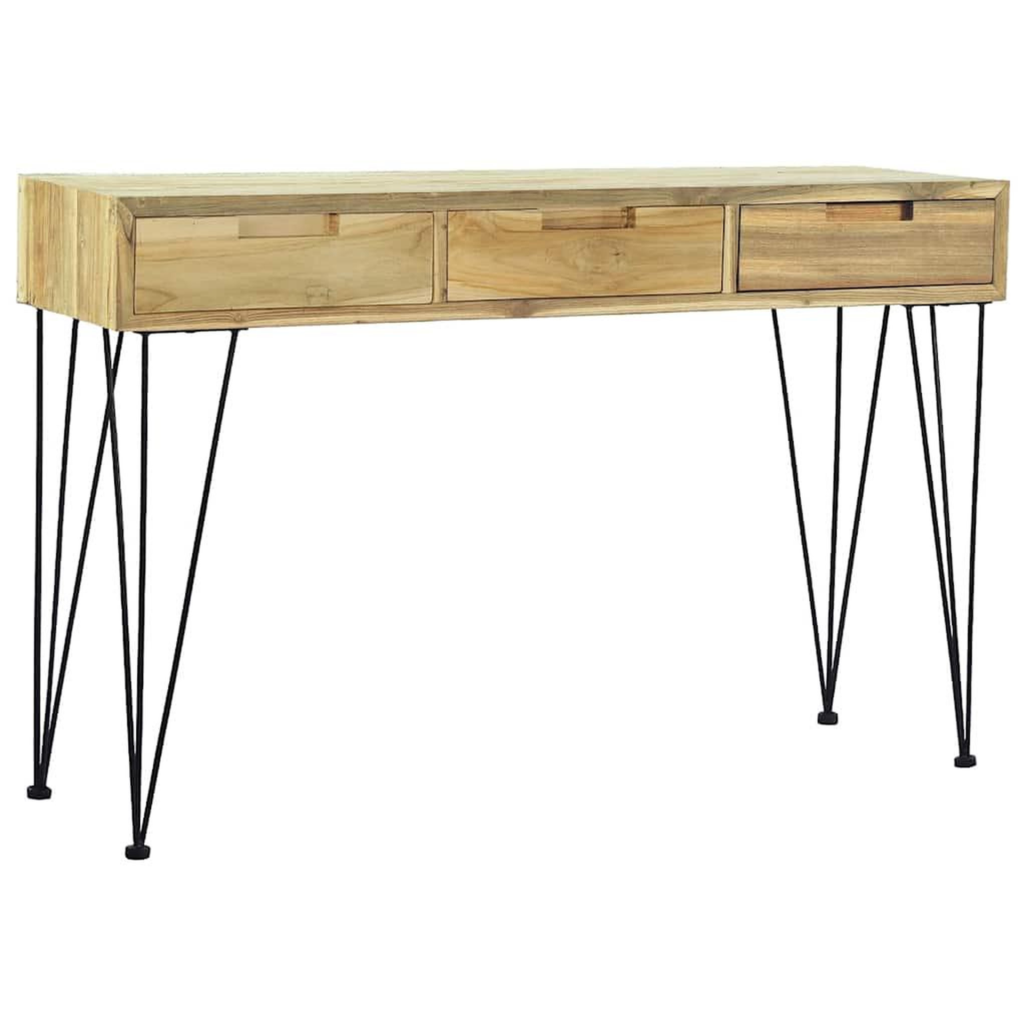 Voir la diapositive 4 : VIDAXL Table console 120x35x76 cm teck massif