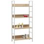 Voir la diapositive 2 : VIDAXL Bibliotheque a 4 niveaux chene 60x27,6x124,5 cm bois ingenierie