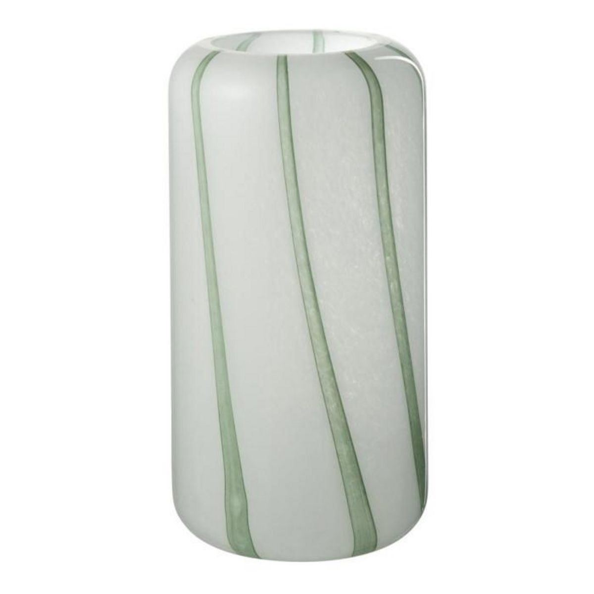 Paris Prix Vase Déco en Verre  Mimi  32cm Vert & Blanc