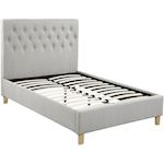 Habitat et Jardin Lit double  Emmy  - 140 x 190 cm - Beige