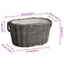 Voir la diapositive 6 : VIDAXL Panier a bois de chauffage avec poignees 59x42x28 cm Gris Saule
