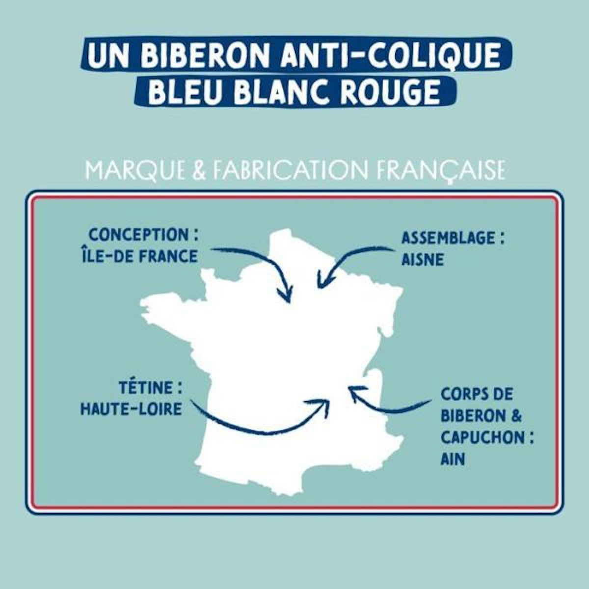 DODIE Biberon anti-colique - DODIE - 330 ml - Tétine plate X Mathilde Cabanas - 0-6 mois - Débit 3 - Transparent