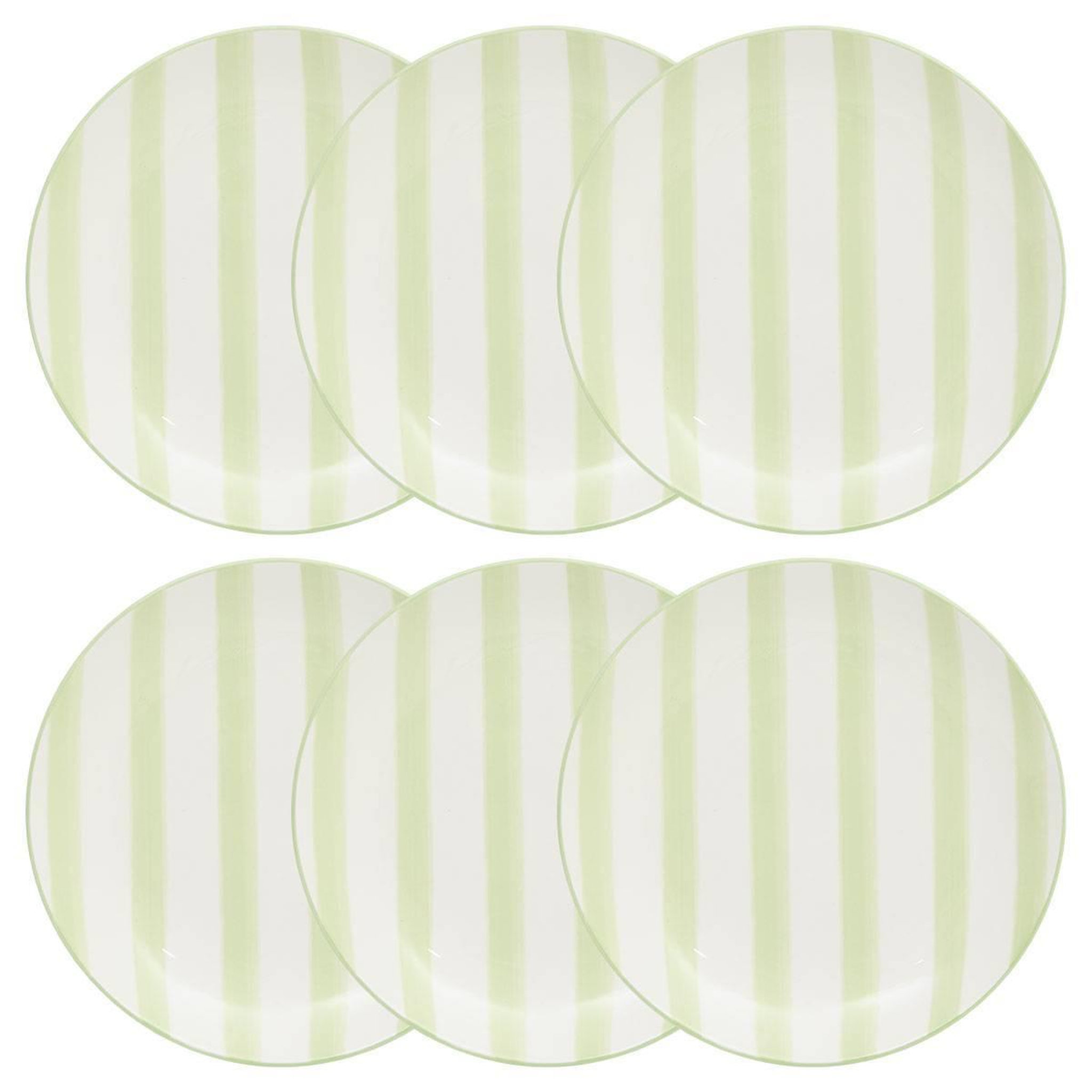 SECRET DE GOURMET Lot de 6 assiettes à dessert  charlie  19cm vert