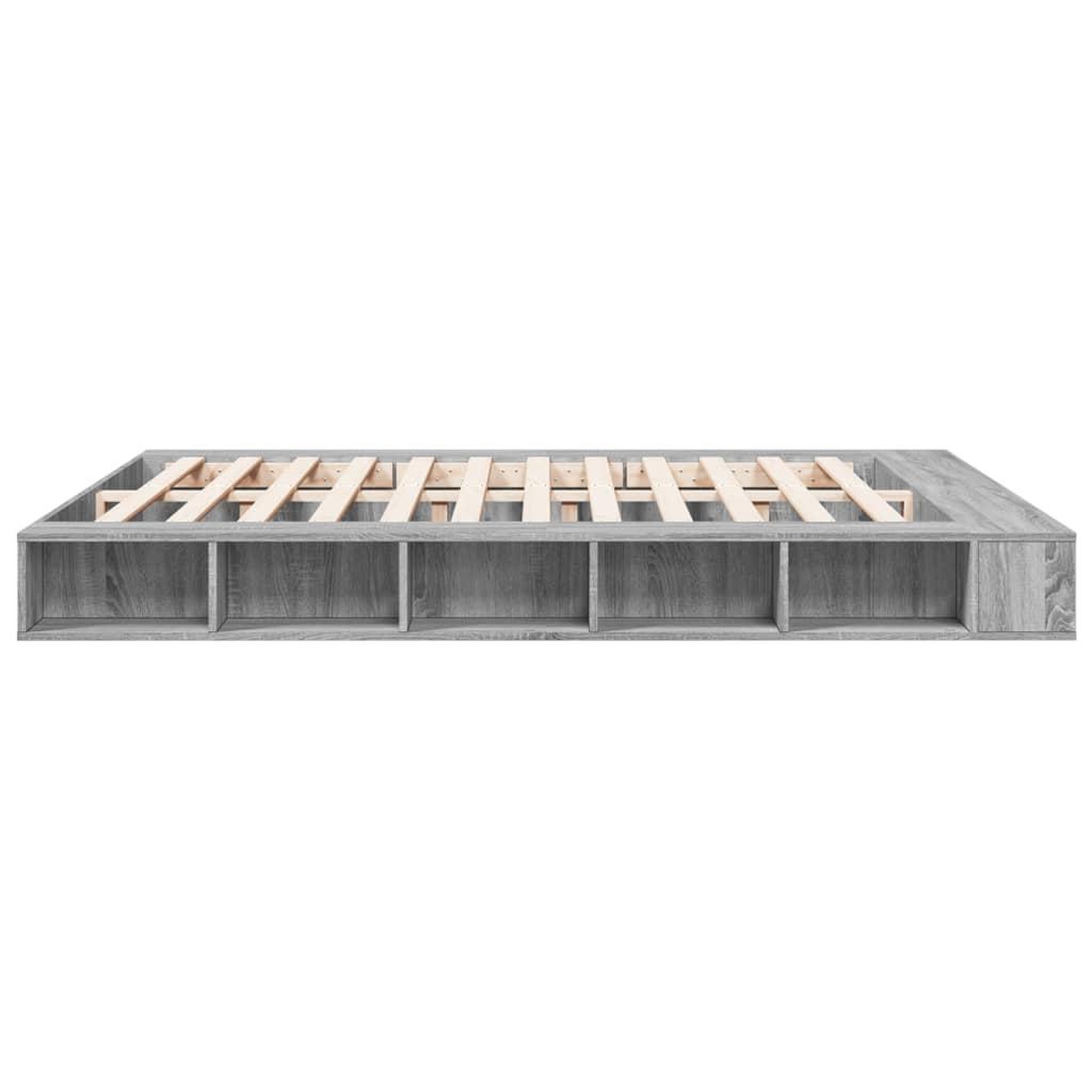 Voir la diapositive 5 : VIDAXL Cadre de lit sans matelas sonoma gris 180x200 cm