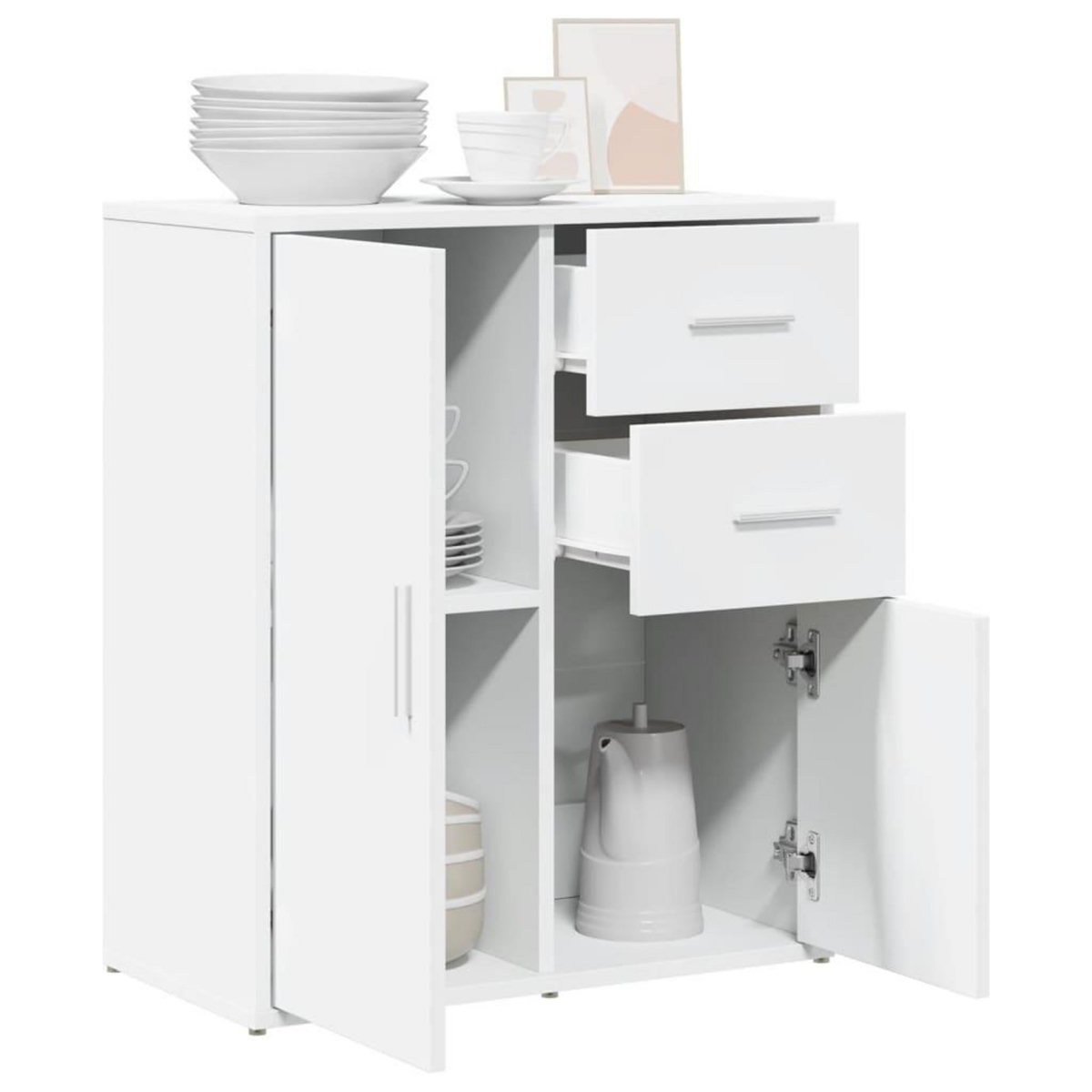 VIDAXL Buffet blanc 60x31x70 cm bois d'ingenierie