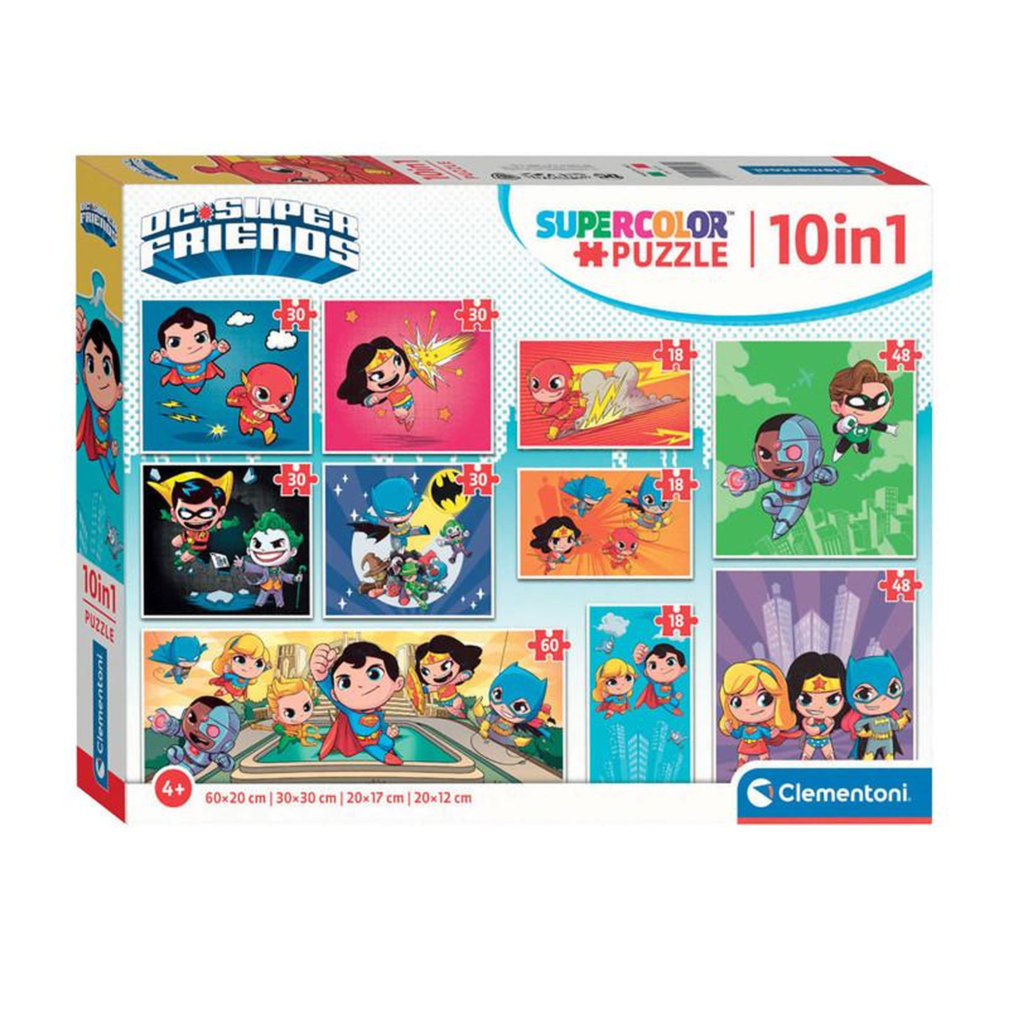 CLEMENTONI Clementoni Jigsaw Puzzle Super Color 10in1 DC Comics 20272