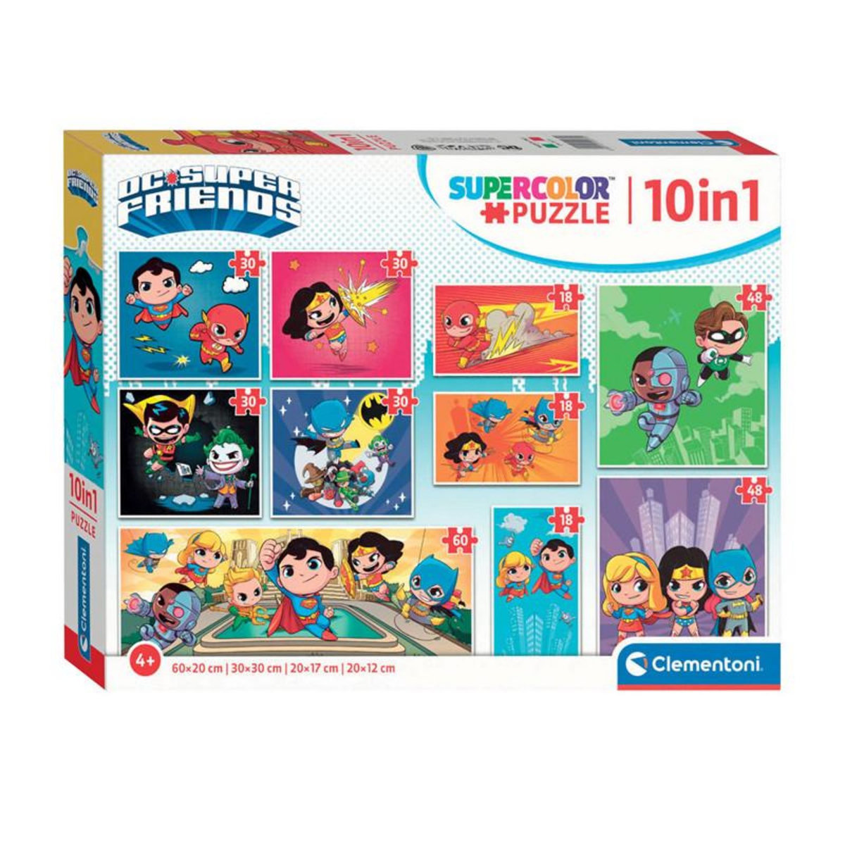 CLEMENTONI Clementoni Jigsaw Puzzle Super Color 10in1 DC Comics 20272