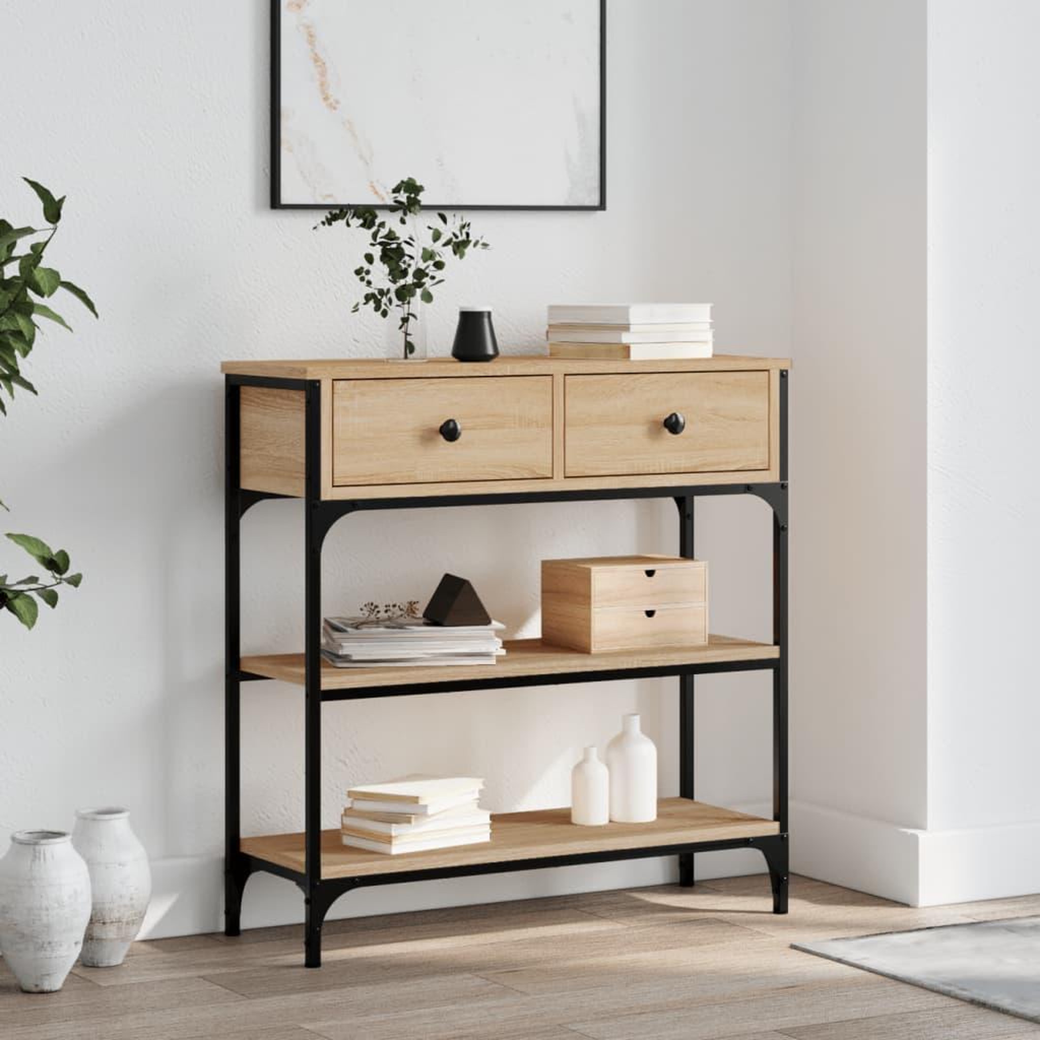 VIDAXL Table console chene sonoma 72,5x25x75 cm bois d'ingenierie