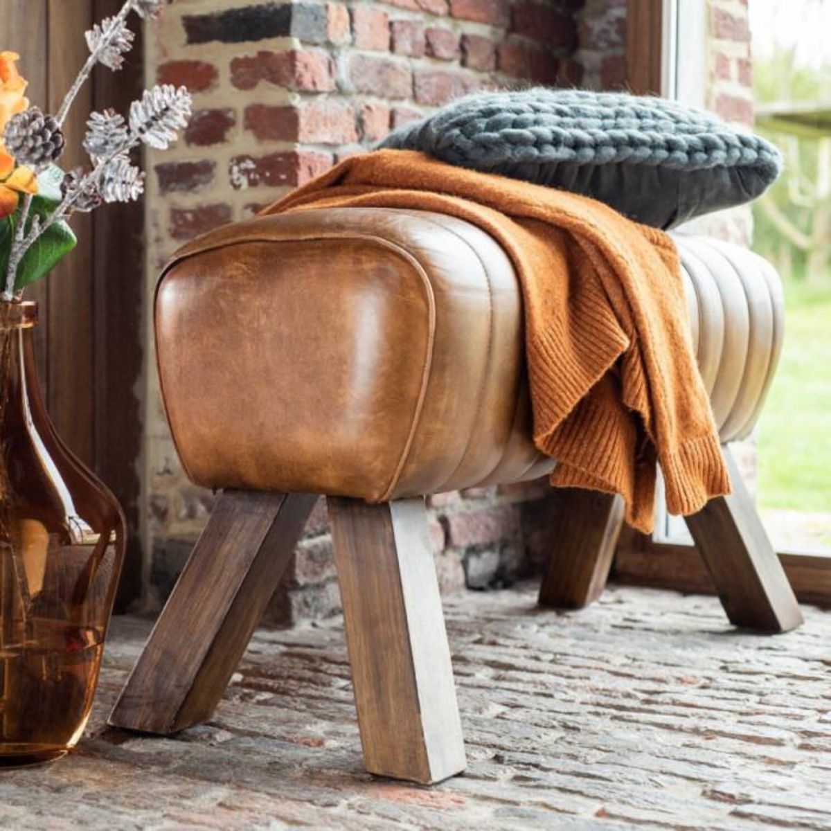 Paris Prix Plaid Déco Maille  Tricoté  127x152cm Gris Foncé