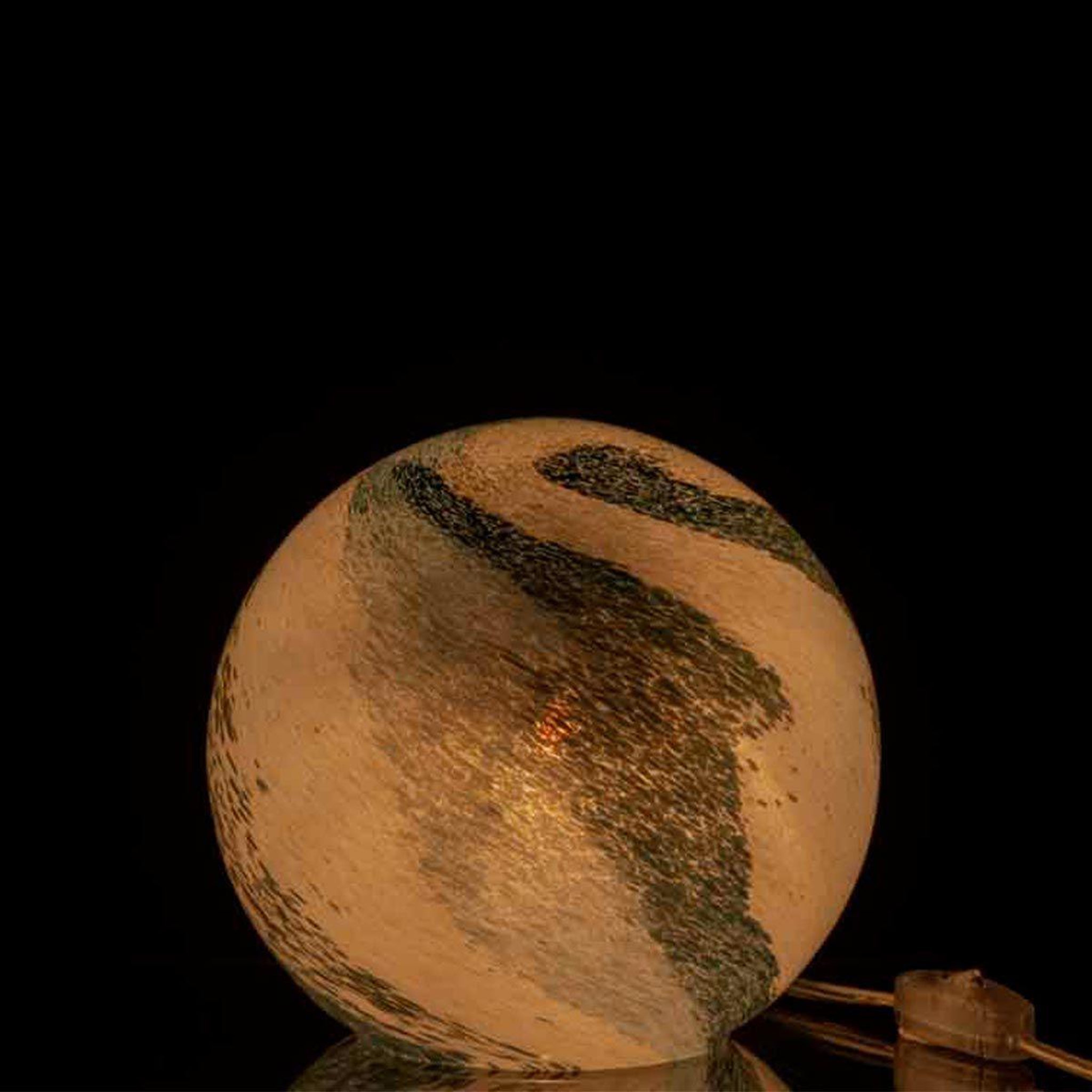 Voir la diapositive 4 : J-LINE Lampe à poser ronde  dany  19cm bleu vert