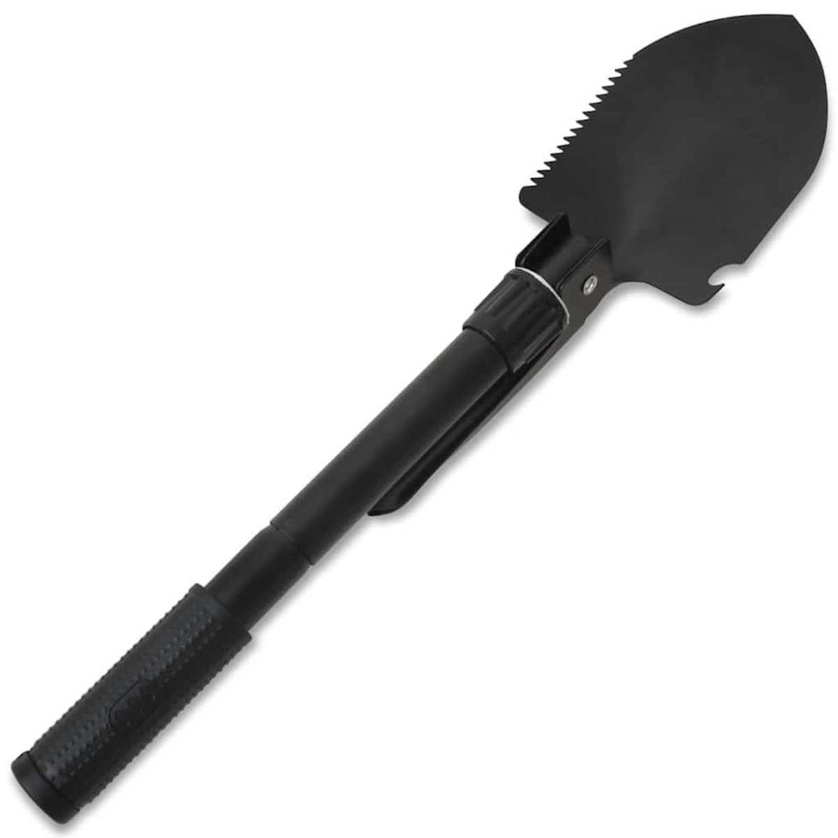 VIDAXL Pelle pliable Acier au carbone Noir