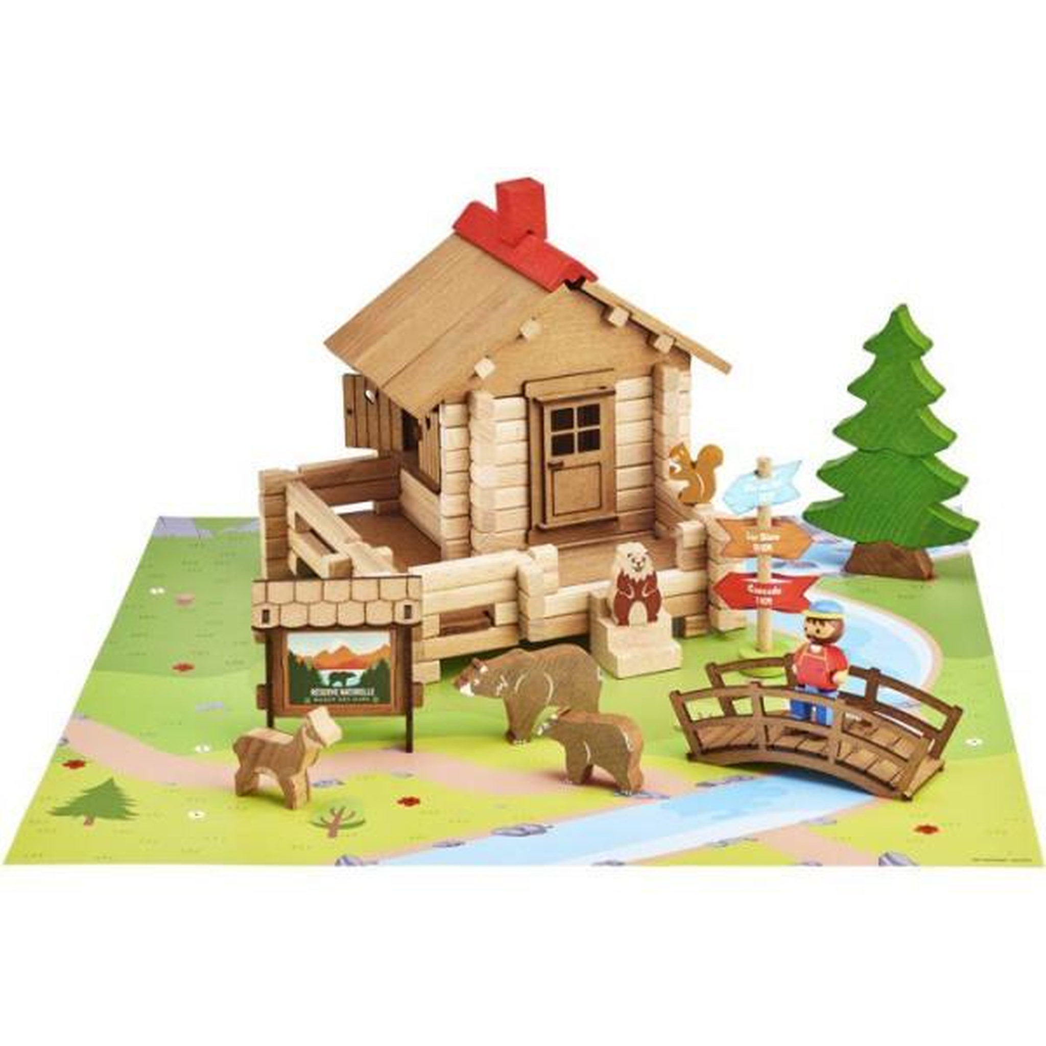 JeuJura JEUJURA - Construction en bois - La réserve naturelle - 125 pieces - Des 5 ans