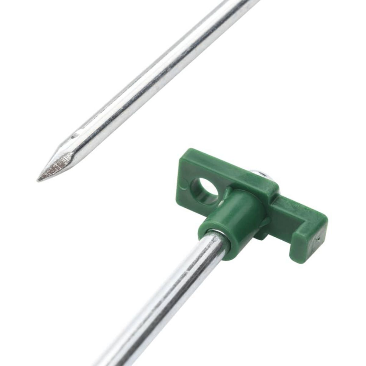 VIDAXL Piquets de tente 12 pcs 25 cm 7 mm acier galvanise et PP